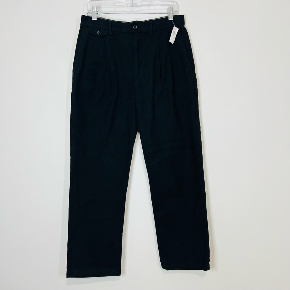 Banana Republic Black Cotton Blend Soft Chino Pants 30W 30L